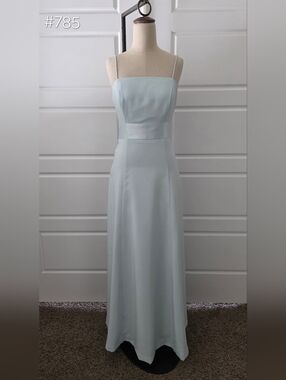 Simple Mint Green Spaghetti Strap Formal A-line Maxi Dress